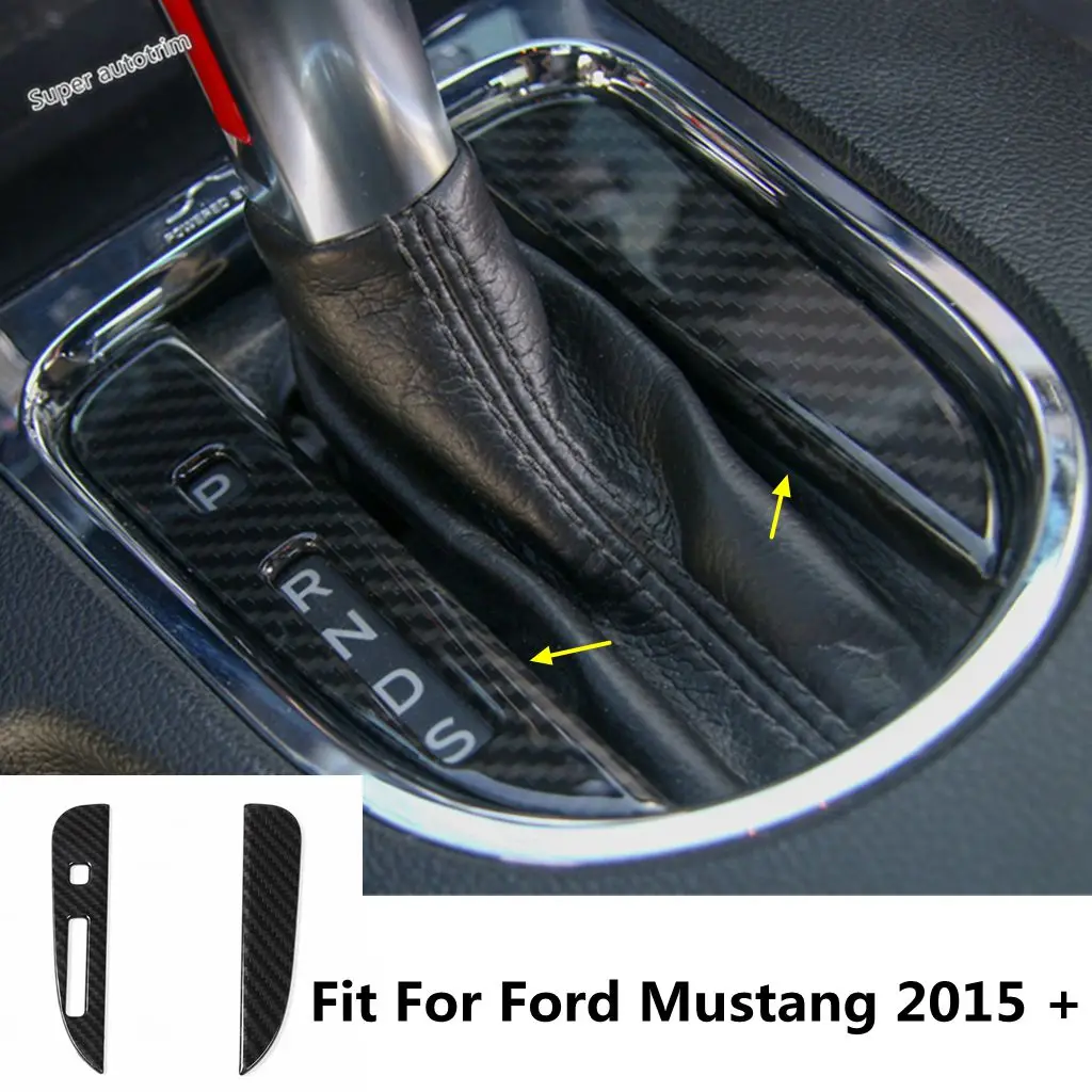 

Car Transmission Gear Shift Panel Decoration Cover Trim Fit For Ford Mustang 2015 - 2017 ABS Carbon Fiber Accessories Interior