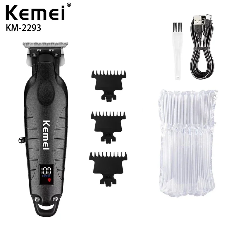 Trimmer KEMEI Km-2293 ออกแบบเครื่องตัดผมที่ดีที่สุดยี่ห้อ Fast CHARGING ตัดผมเครื่องใบมีดตัดผมผม Trimmer สําหรับชาย