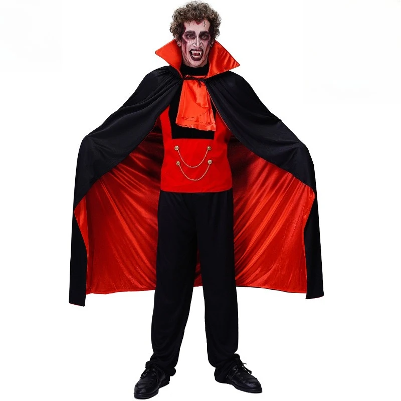 زي الهالوين للرجال البالغين من مصاص الدماء المرعب الخفافيش كبيرة الحجم للرجال مصاص الدماء لعب الأدوار زي المسرح #1