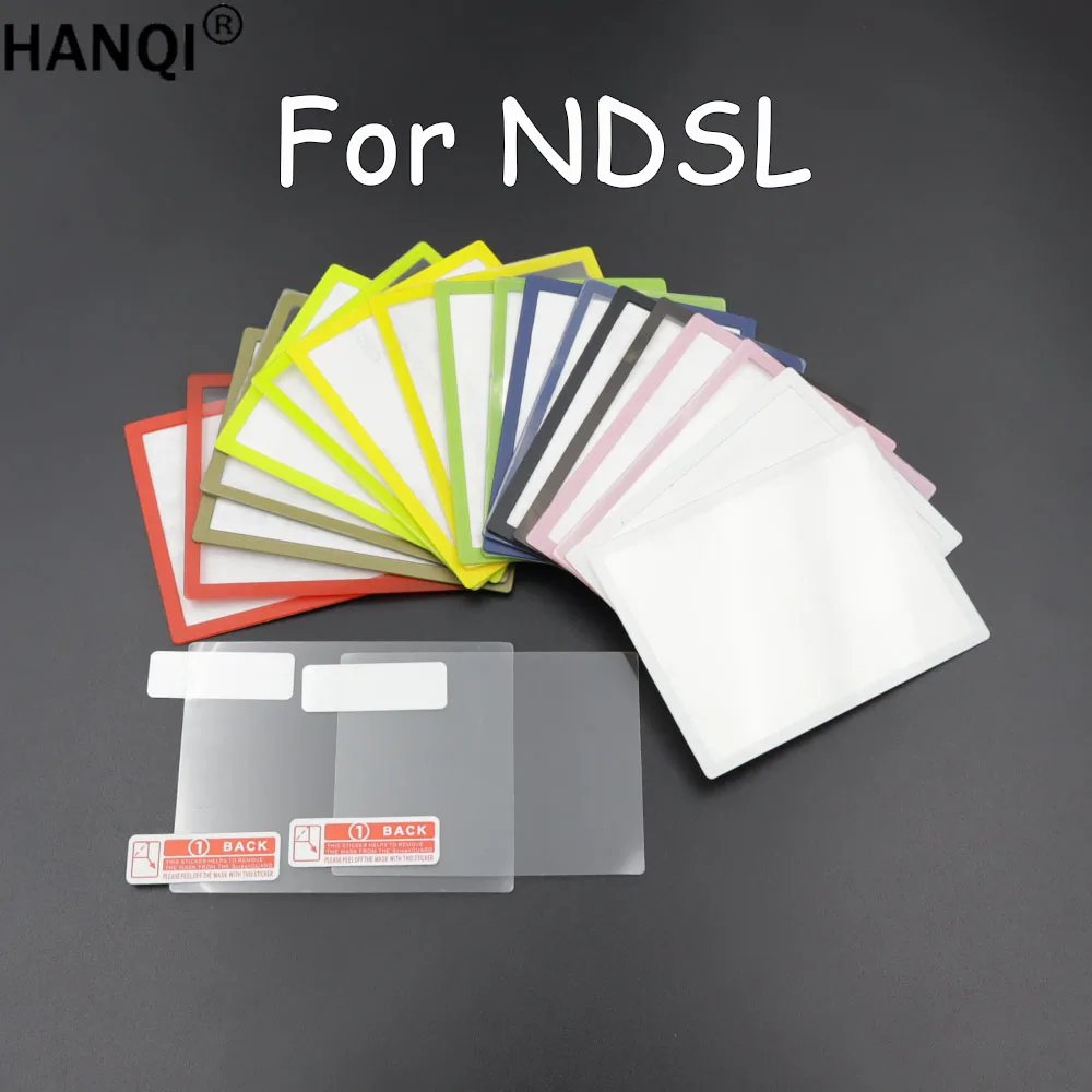 1Set Colorful LCD Screen Lens + Screen Protector Film For NDS Lite NDSL Upper & Lower Display Replacement Repair Parts