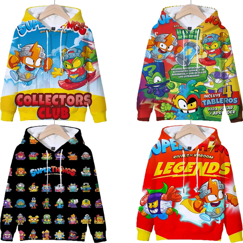 

SuperThings Series Hoodies Autumn Boys Girl Hooded Sweatshirt Children Clothes Game Superzings Kids Cartoon Pullover Casual Tops