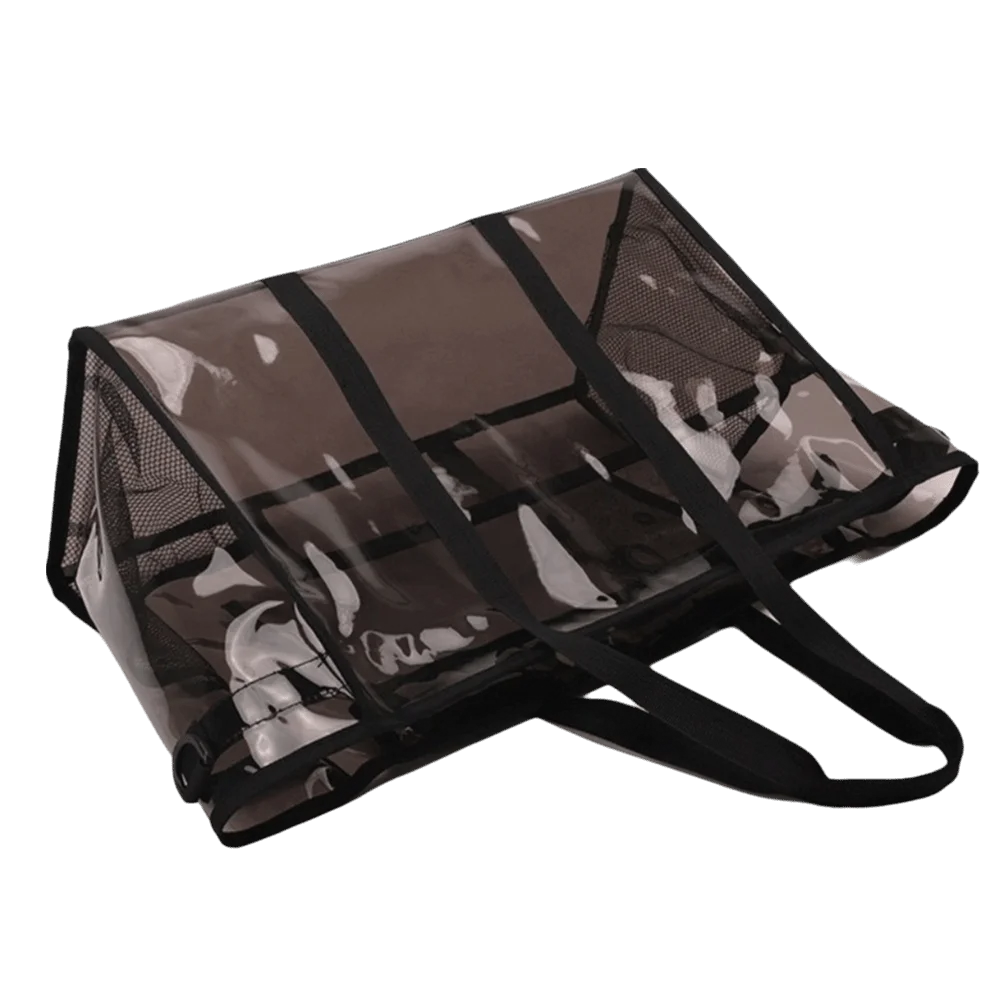 

Large Capacity Transparent Crossbody Bag Waterproof PVC Toiletries Handbag Lightweight Oversized Beach Swimming Bag