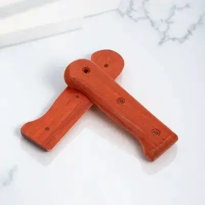 

Universal Handle Accessories Red Pear Wood Grip Kitchen Knife Replacement Durable Smooth Long Lasting Practical Use