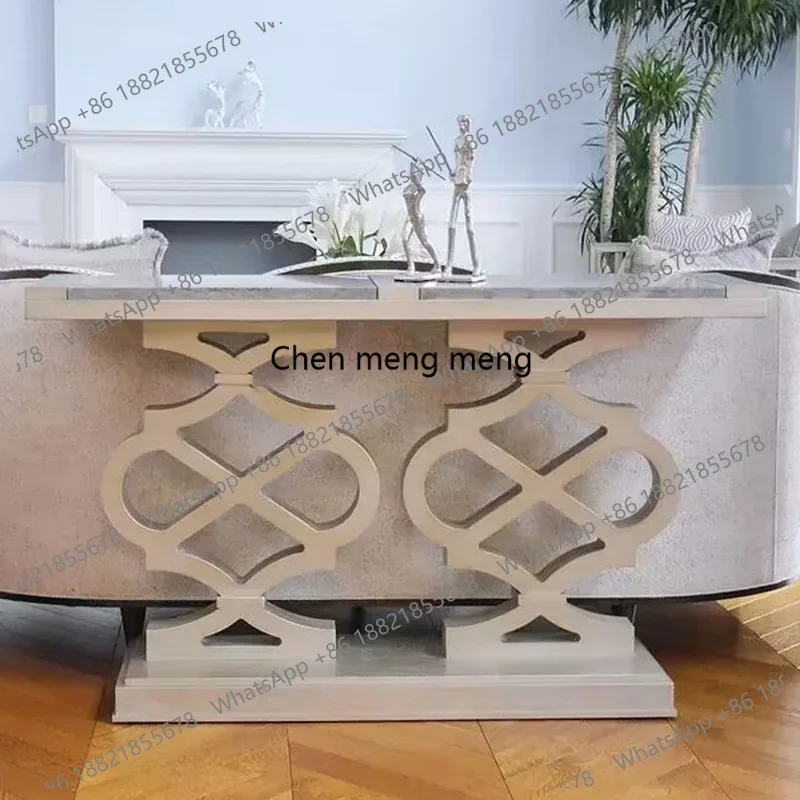 

Italian light luxury entrance table, solid wood foyer display cabinet, corridor partition end view terrace entrance