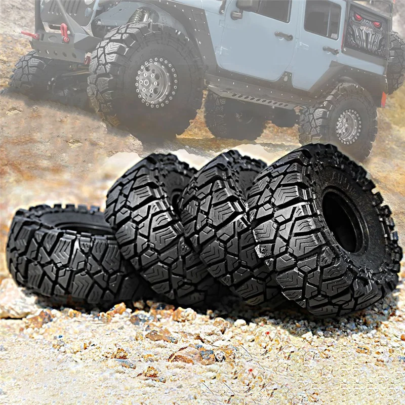 

A19Q-4Pcs 1.9 Inch Climbing Tires Wheels For 1/10 RC Model Car Crawler Retrofit Accessories SCX10 TRX4 RGT