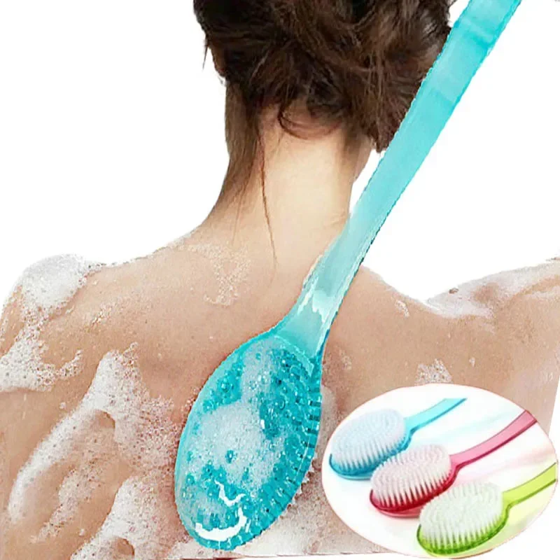 Massager Back Spa Long Natural Body Brush Bath Plastic Bristle Shower