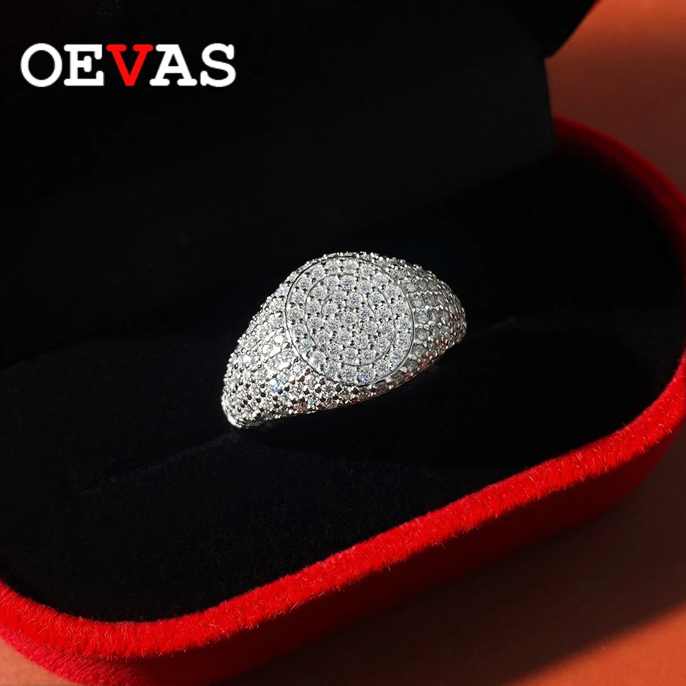 

OEVAS 1.2MM Full D Color Moissanite Ring with GRA for Women Wedding Engagement Party 100% 925 Sterling Silver Fine Jewelry