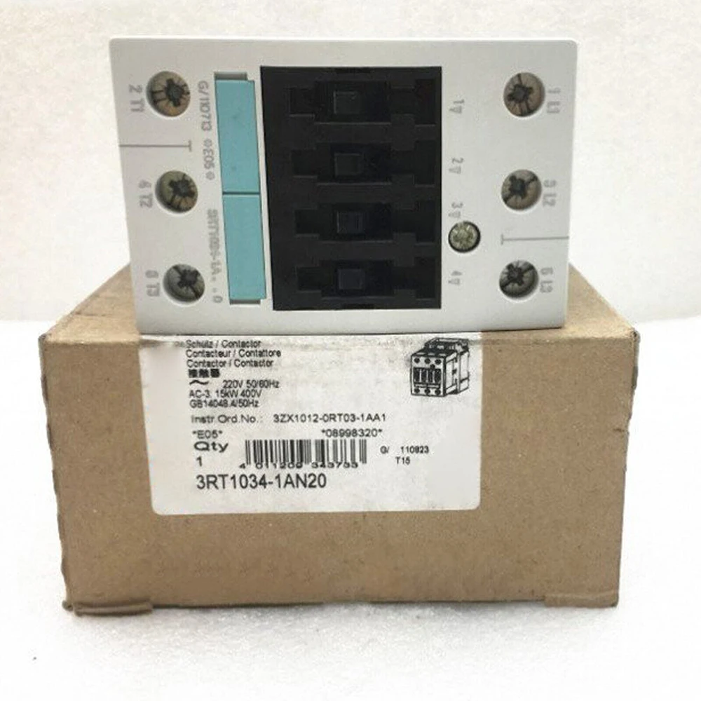 For Siemens 3RT1034-1AN20 32A 15kW 220V AC 50/60Hz 3-pole Contactor Module in Box