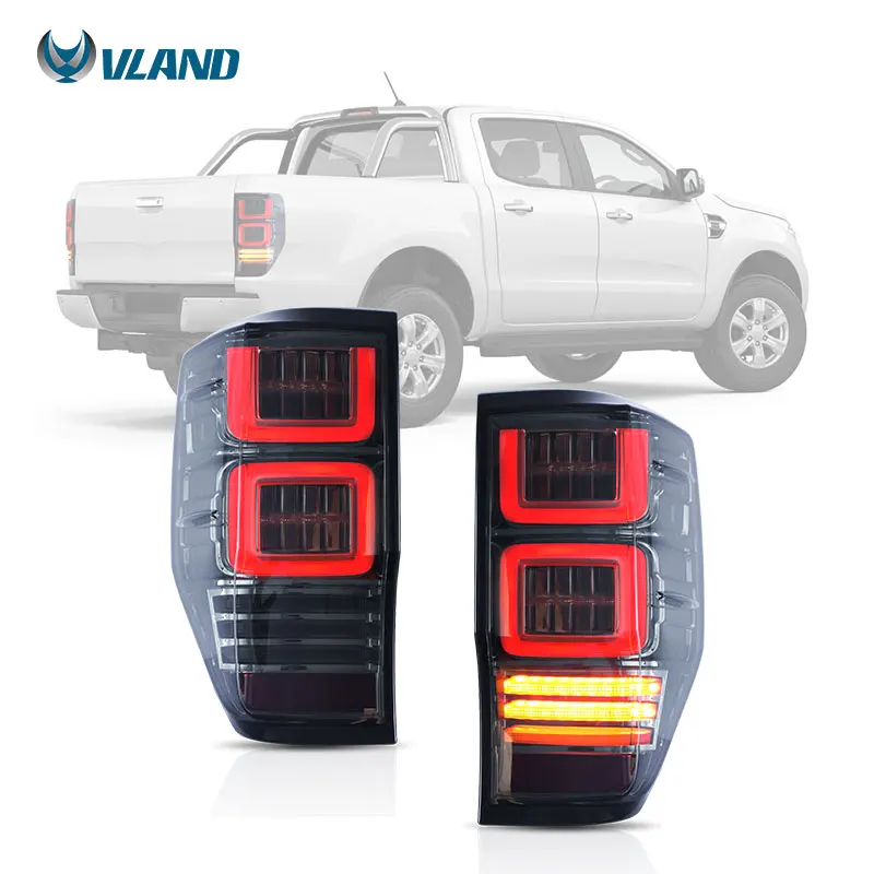 lug And Play Durable Full LED Tail Lights  Fit Ford Ranger P375/PX T6 T7 2012-2018, Not Fit T8 2019+ Pickup Lamp Components
