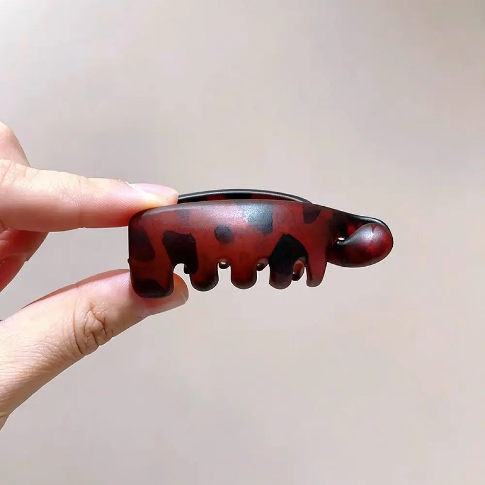Vintage Tortoiseshell Banana Hair Clip Matte Geometric Shark Claw Styling Tool Comfortable Ponytail Grip For Ladies Fashion Hair