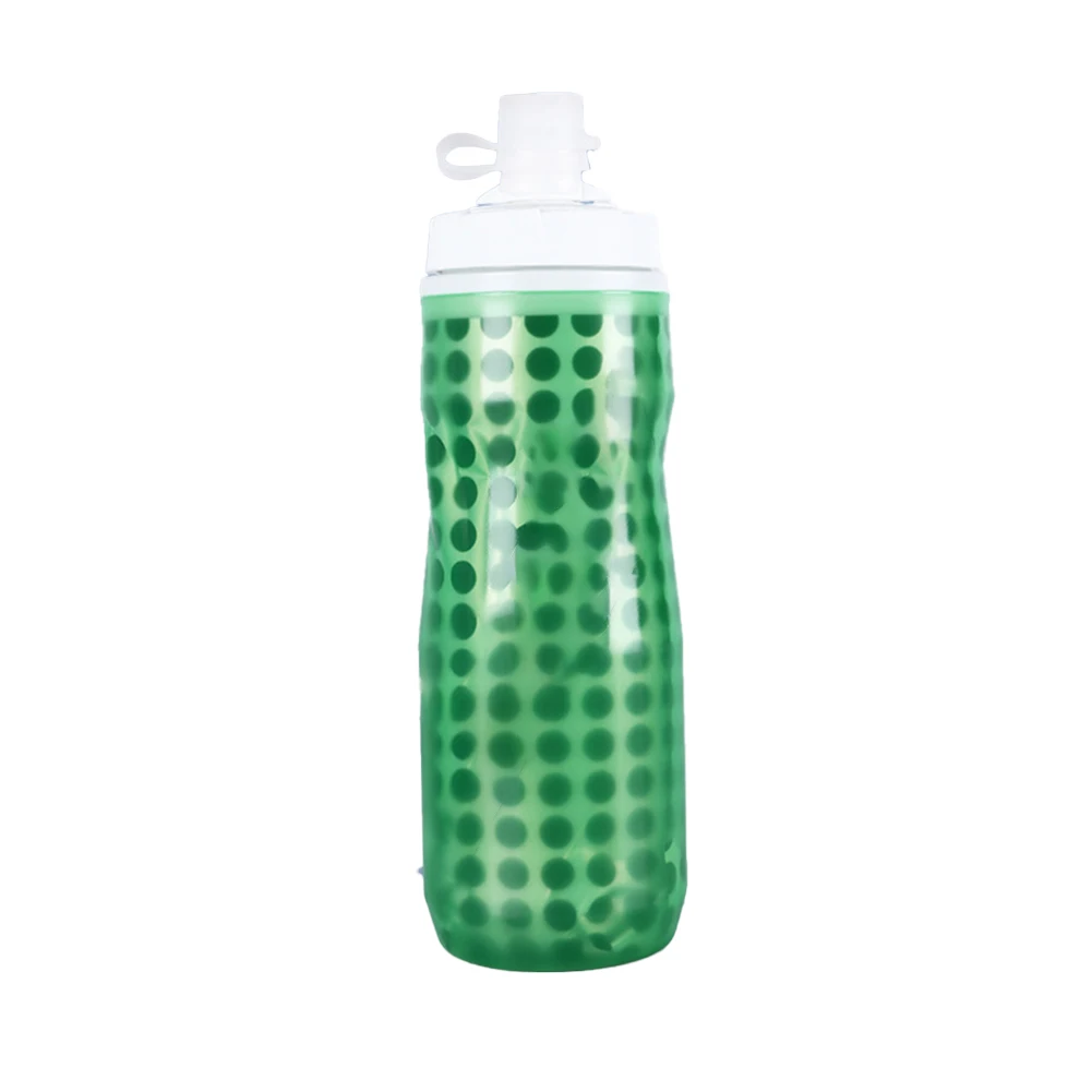 Taza de agua verde con protección contra el calor y el hielo, botella de agua deportiva para ciclismo, nota, contenido del paquete, botella de agua duradera