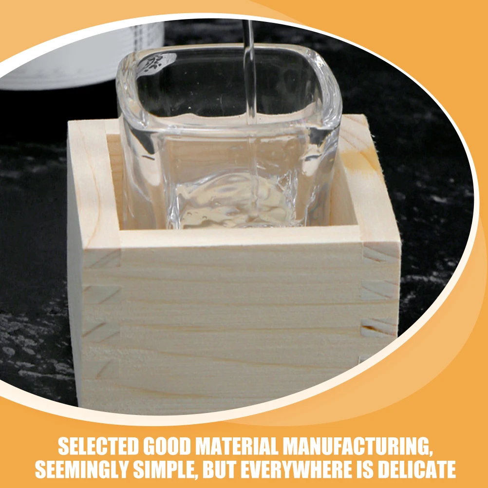 

2 Pcs Cup Sake Wooden Storage Sushi Container Containers Mold Decorative Boxes Mini