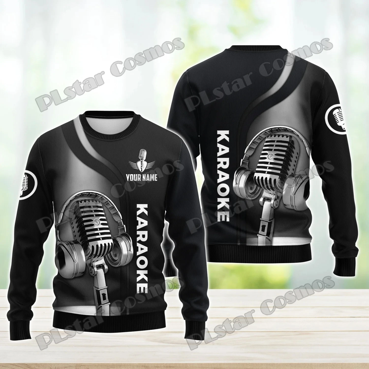 PLstar Cosmos-Nome Personalizado Karaoke Padrão 3D Camisola Impressa para Homens, Unisex Casual Malha Quente, Moda Pulôver, Inverno, MY39