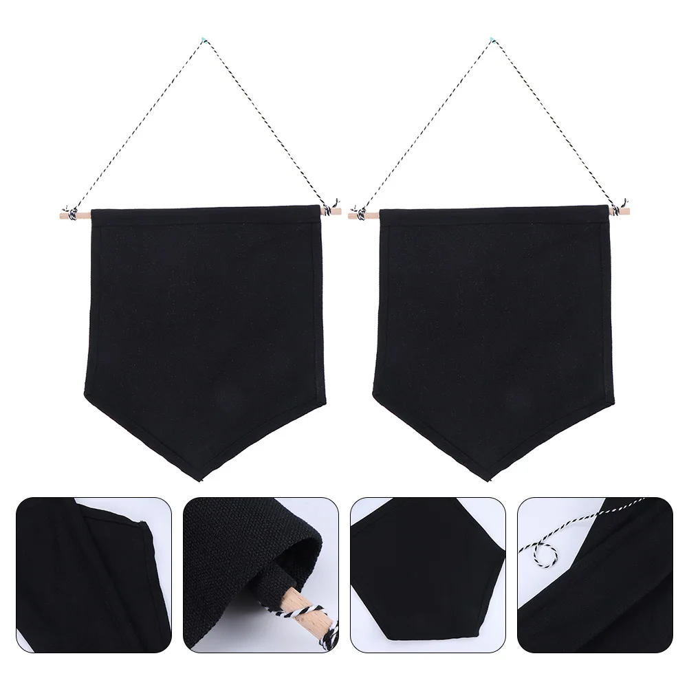 

2 Pcs Decorative Pendant Hanging Wall Badge Display Pendants Organizer Brooch Black