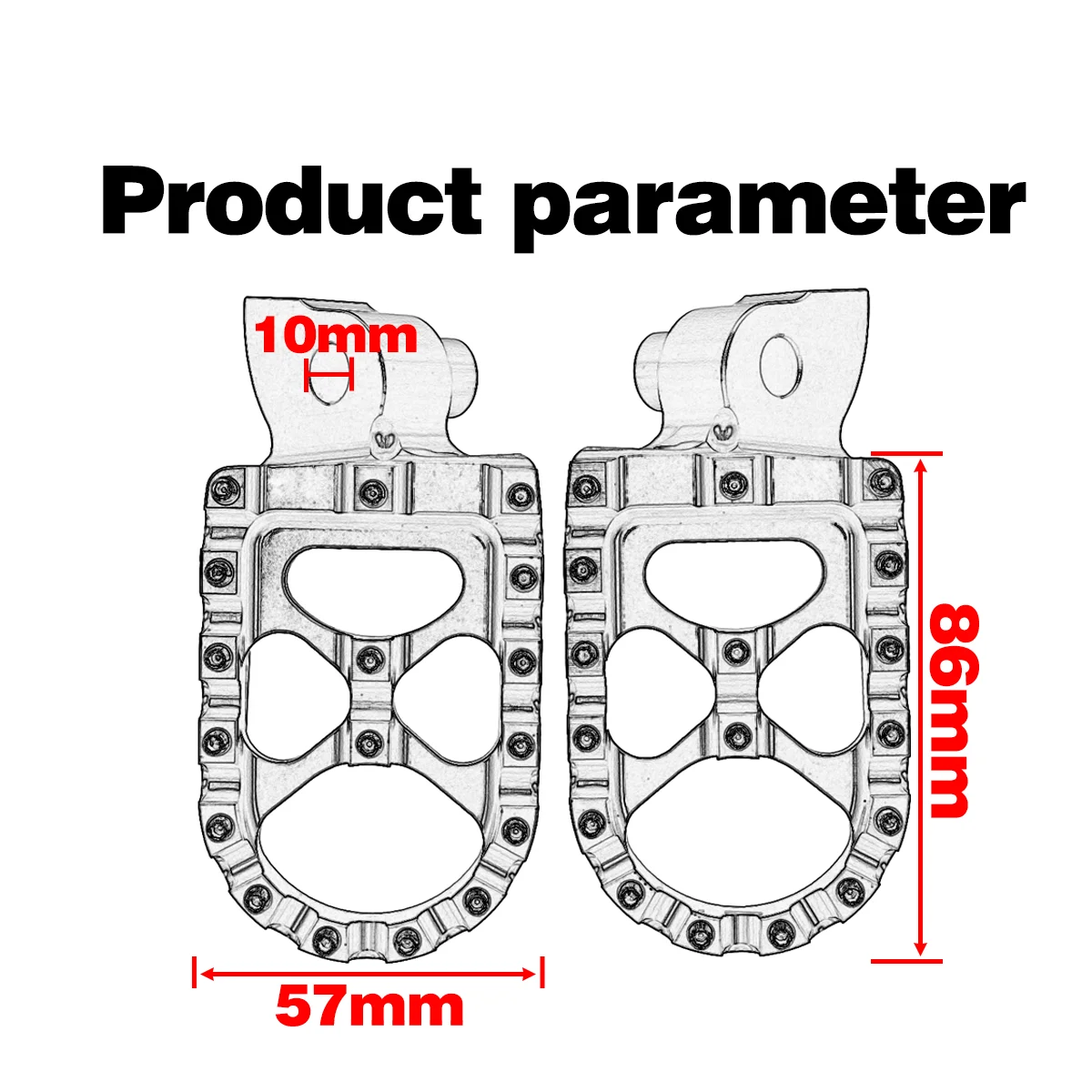 Motorcycle CNC Foot Pegs Footpeg Pedals FootRest For YAMAHA YZ 65 85 125 250 250F 450F 125X 250FX 450FX WR 250F 450F Dirt bike