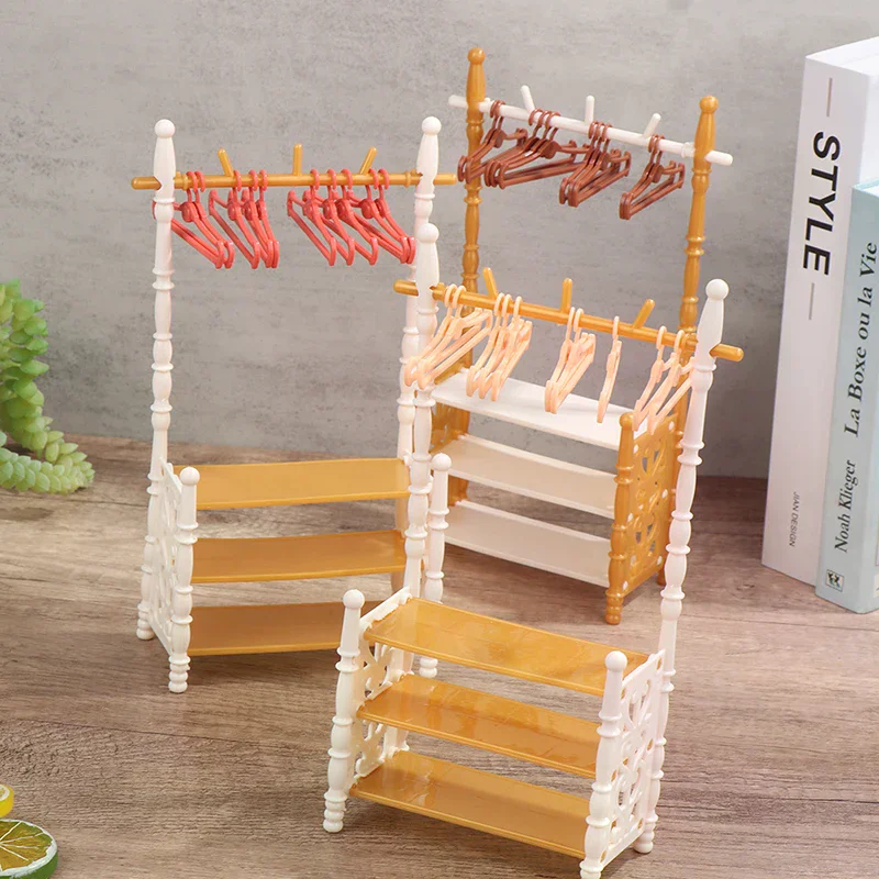 1set 30cm Dolls Hangers Dress Holder Cute Accessories Doll Clothes Rack Garment Organizer Hangers for Dolls Handbag Clothes - view 3