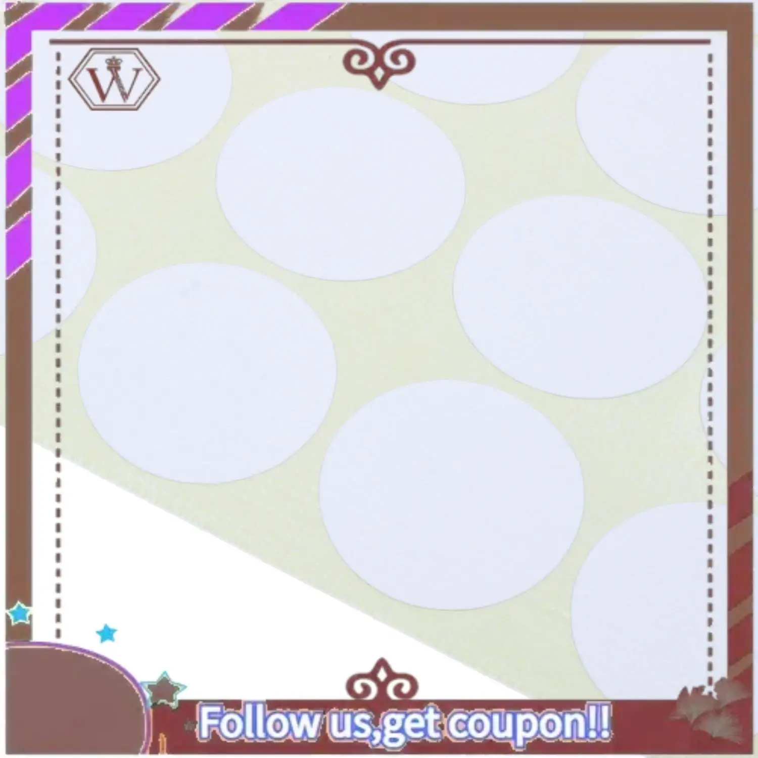 ล่าสุด 2 ชุด 19 มม.วงกลมรอบรหัสสติกเกอร์กาวป้ายเหนียว Black & White