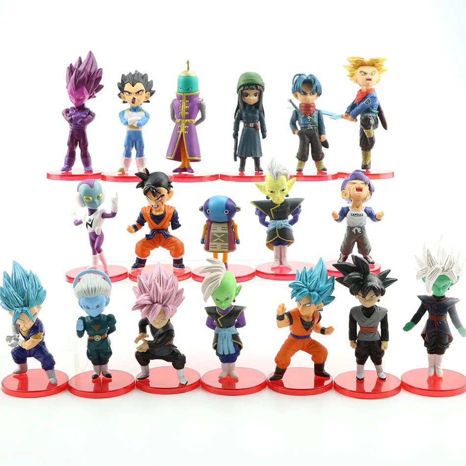 13/18/21 teile/satz Dragon Ball Z Super Saiyajin Goku Anime Figur Gohan Vegeta Broly Piccolo Majin Buu action Figur Modell Geschenk Spielzeug – Detail 11