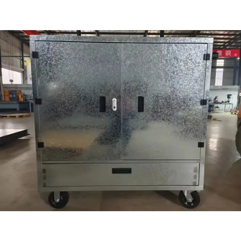 Saddle cabinet Outdoor metal tool cart with wheels, saddle box horse cabinet