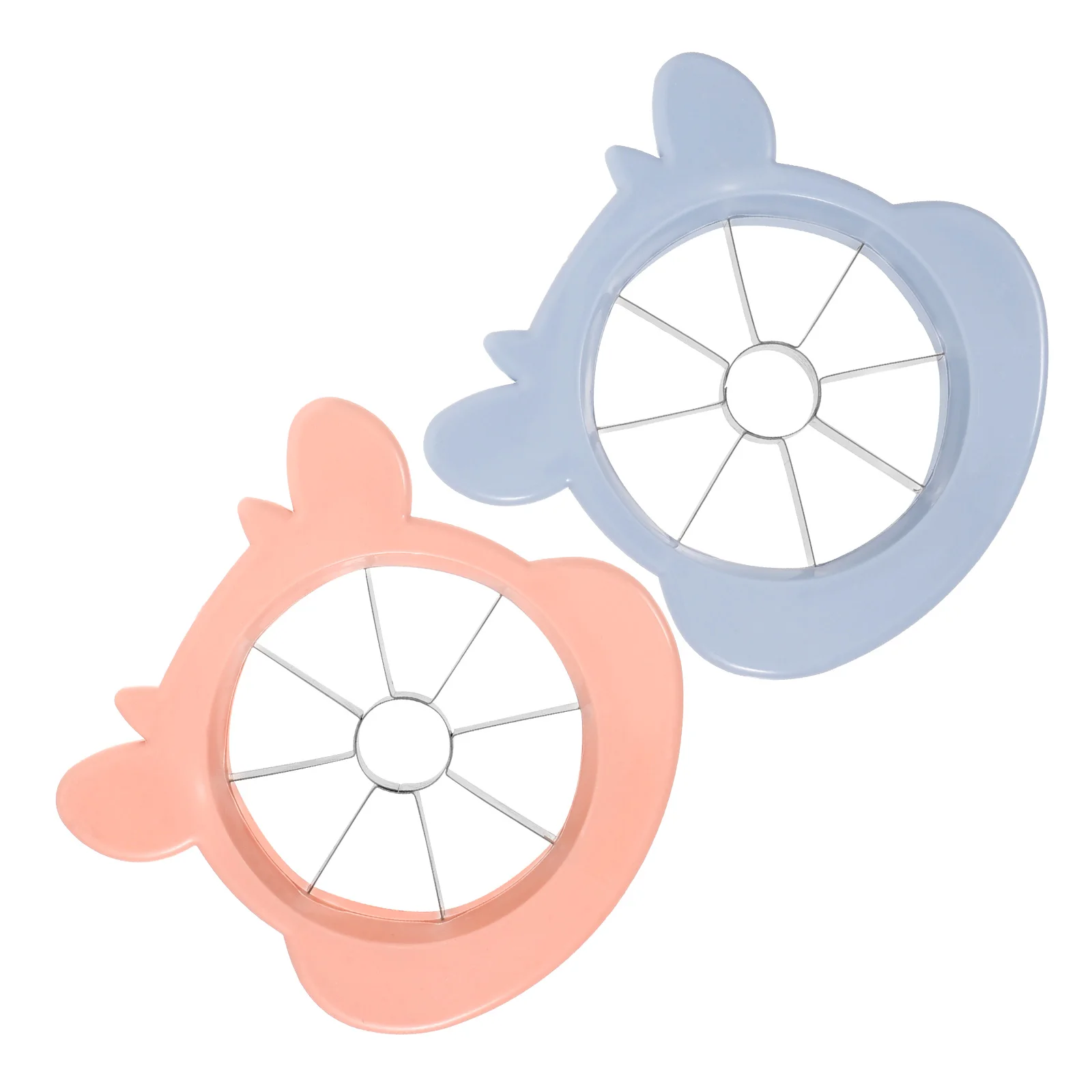 2Pcs Fruit Slicer Cartoon Style Stainless Steel Apple Core Digger Safe Round H Comfortable Tools Apples