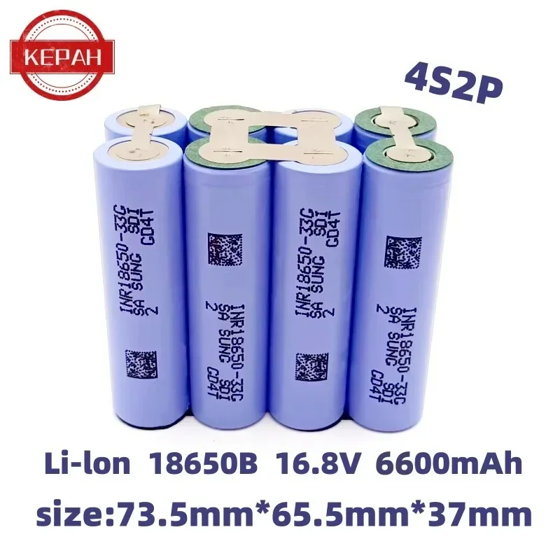 Batteria ricaricabile Li-lon cacciavite elettrico trapano elettrico 2 s2p 1 s3p 4 s1p 4 s2p 5 s1p 5 s2p 6 s1p 3300mAh 6600mAh 18650 33G