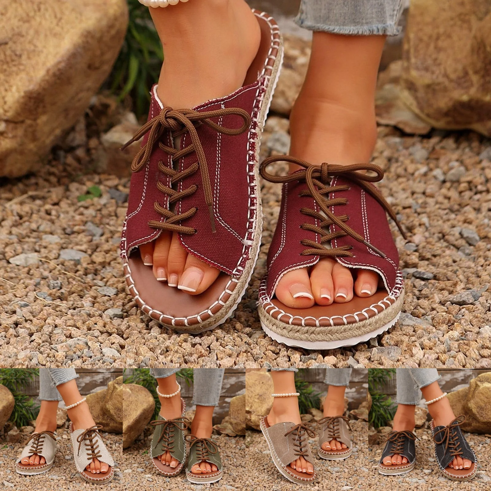 

New Women's Summer Beach Slippers with Crisscross Straps Casual Flat Sandals Ladies Comfortable Walking Shoes for Daily Wear