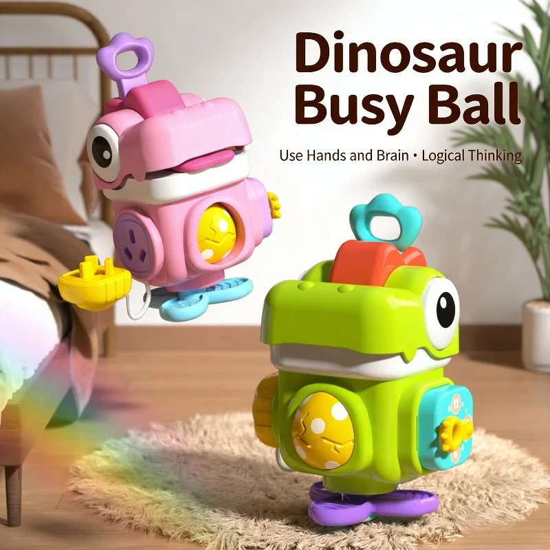 

Монтессори-игрушка для раннего развития ребенка: многофункциональный пазл-гексаэдр «Динозавр», развивающий игрушка-тренажер для активного развития, для взаимодействия родителей и детей