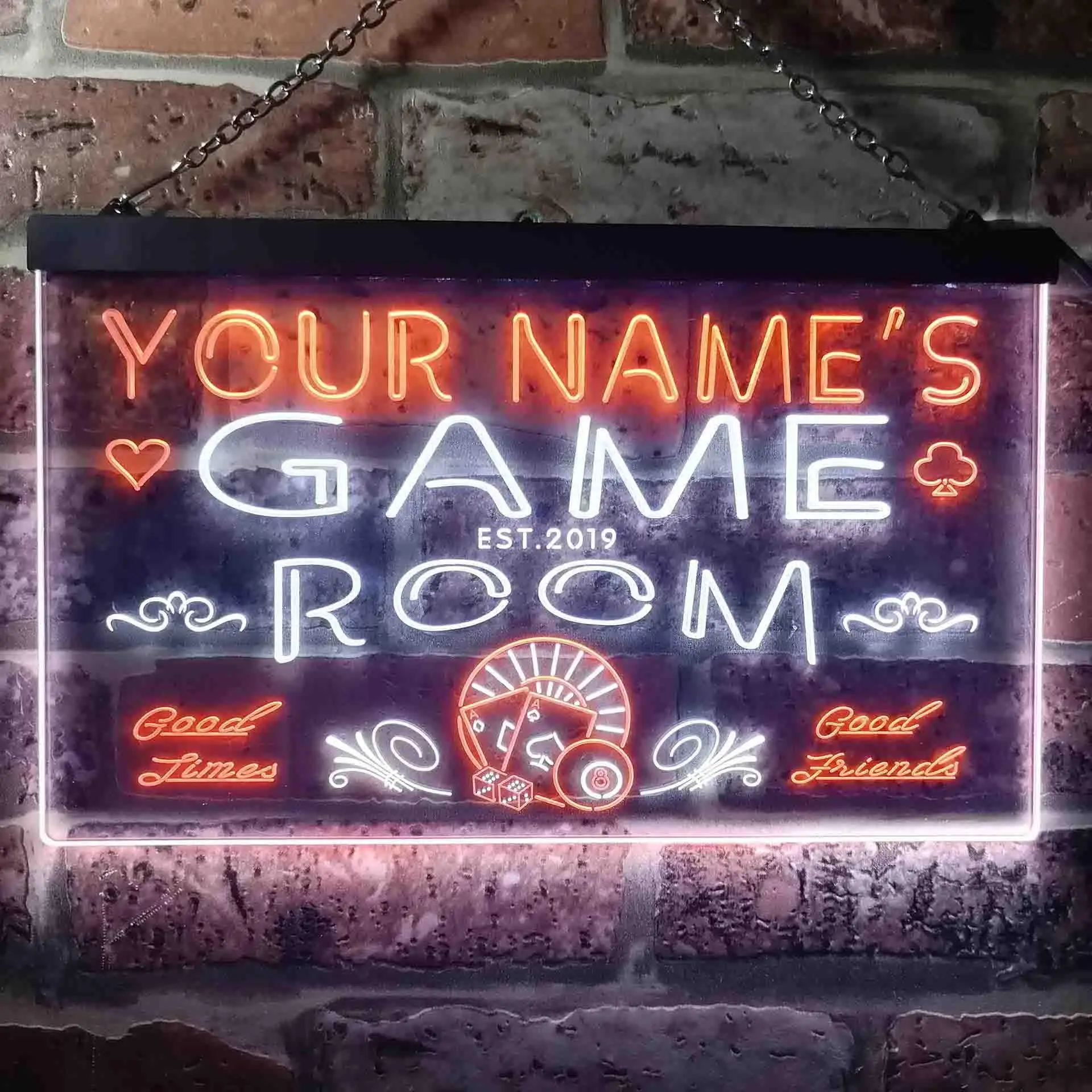 Personalized Game Room Dual Color Led Neon Sign st6-PL1-tm