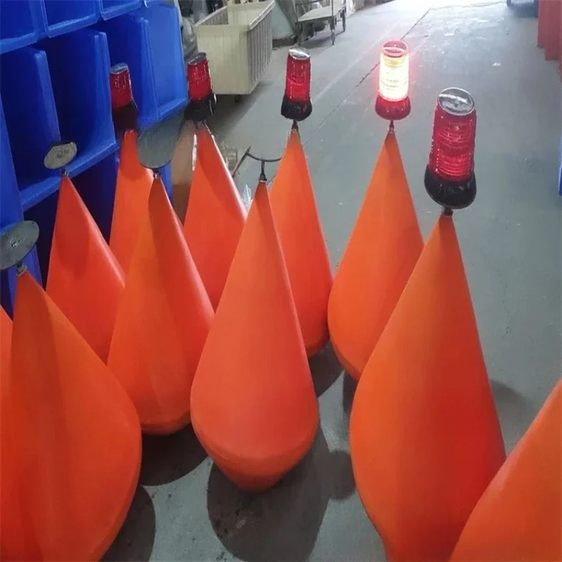 Water positioning buoy PE material, with warning light rotomolded buoy