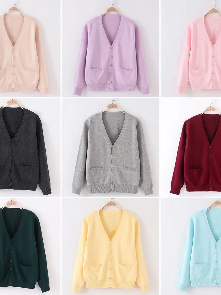 

Японский открытый кардиган Sle V-Ne, свободная женская верхняя одежда, милый осенне-зимний orm, универсальный студенческий свободный свитер, юбка...