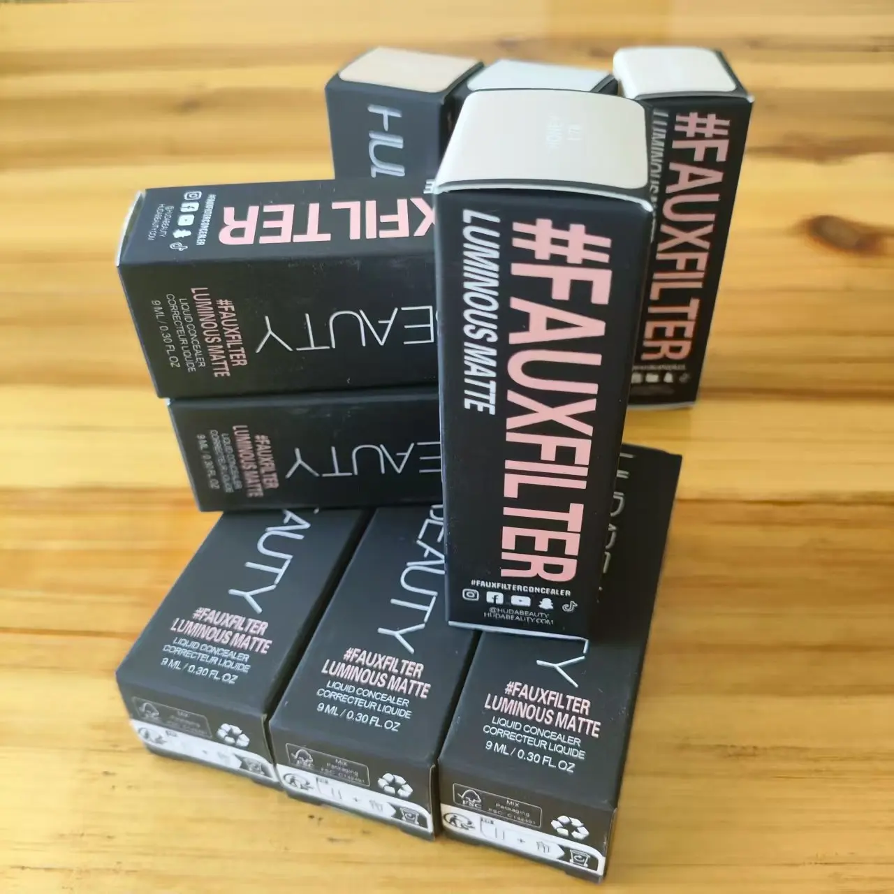 9ml Fauxfilter Luminous Matte 9-color Liquid Concealer Correcteur Liquid Hu Foundation Oil-control Skin Makeup Face Cosmetics