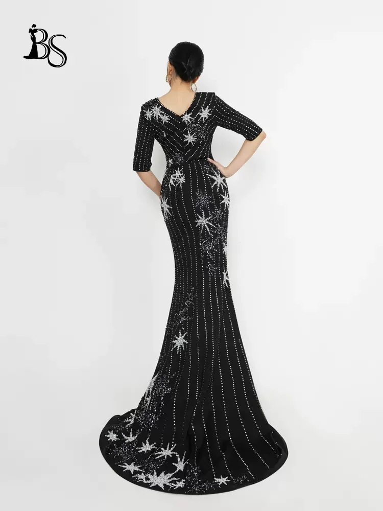 Baisha Elegant Party Dresses For Women 2024 V-Neck Show Performance Costumes Private Custom Evening Mermaid With Tail H175-1