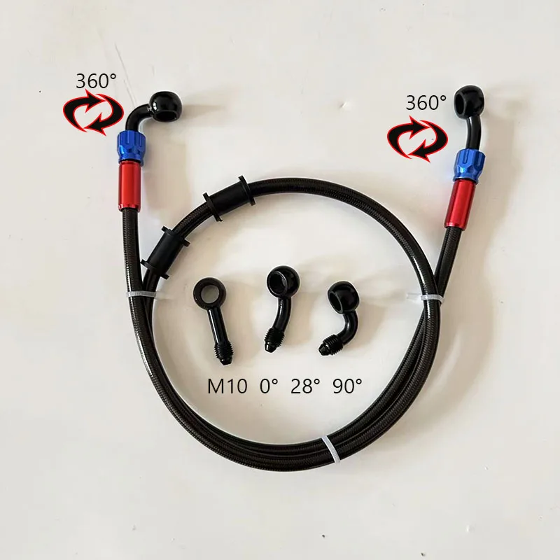 Universal M10 Motorcycle Hydraulic Brake Clutch Line Hose Tube  AN3 Braided Brake Hose for Dirt Bike ATV  Moped Scooter Go Kart