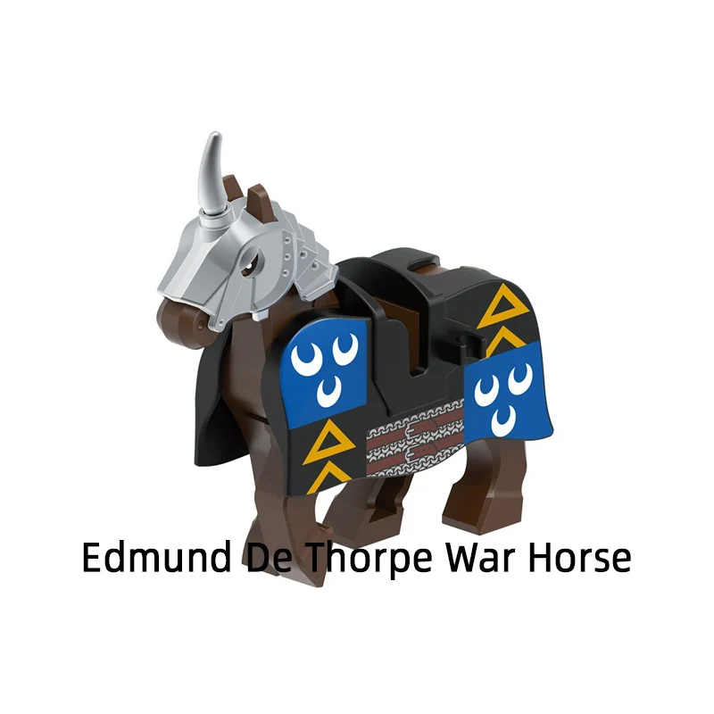 The Lion Heart Thomas Grey Of Heaton Montagu Edmund De Thorpe War Horse Model Blocks MOC Bricks Set Gifts Toys G0181