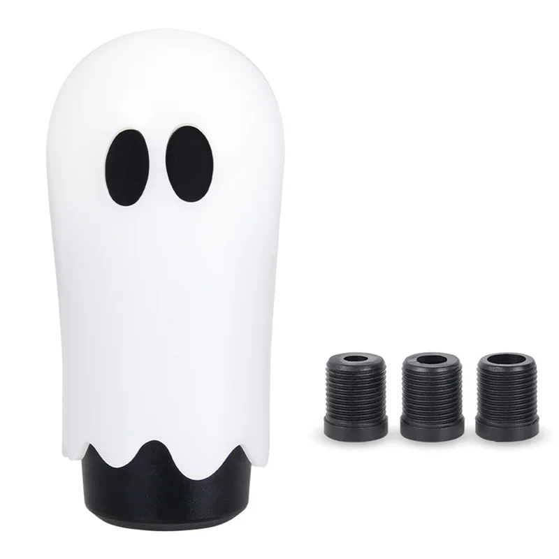 

AT92-Car Gear Shift Knob Halloween Style Ghost Shift Knob With 3 Adapters M8/10/12 Personalized Creativity Car Decoration