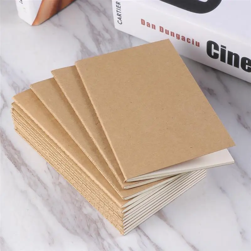 12 szt. Notatnik Kraft Journal notesy bez podszewki pusty Mini Pad notatnik pamiętnik notesy na prace papier organizacyjny
