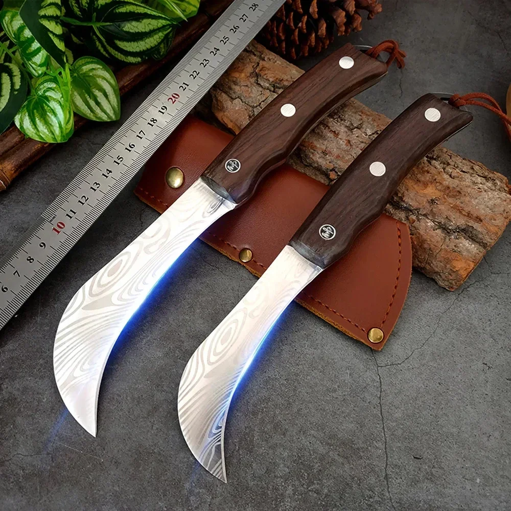 Hand Forged Blade Fruit Knife Opener Banana Durian Knife Boning Butcher Knife Chef Cutter Wood Handle High Steel Kitchen Knives