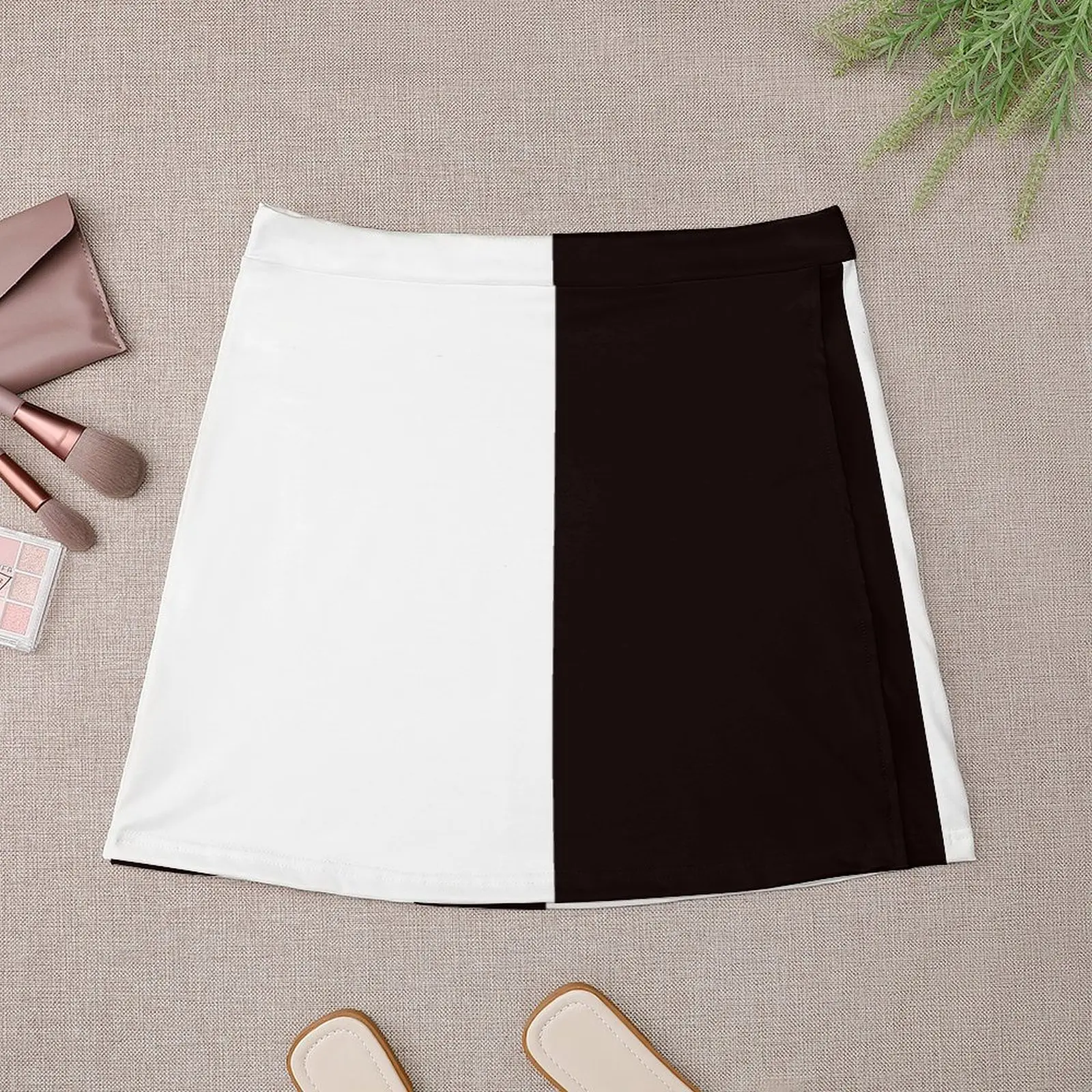 Half White Half Black A-Line Dress Mini Skirt luxury women skirts skirts for women Mini Skirt