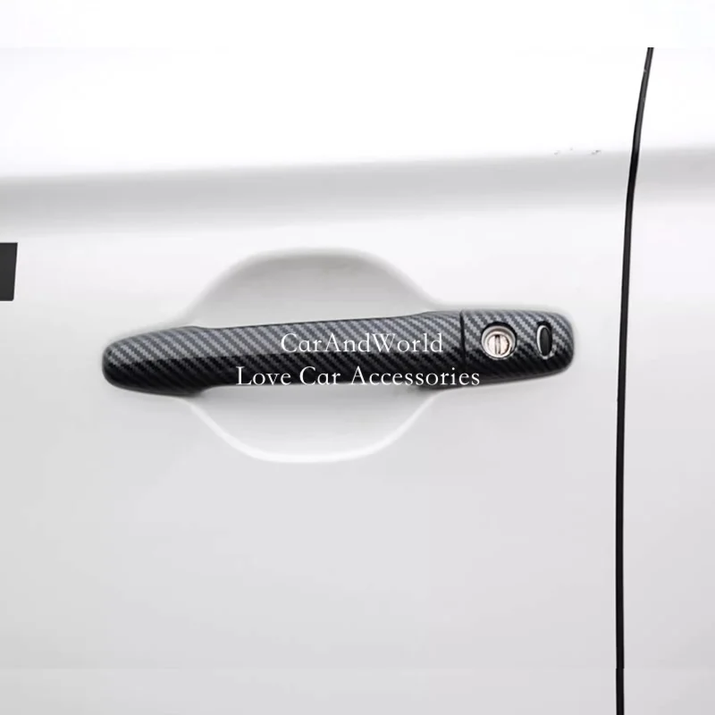 

Для Mitsubishi ASX 2013-2022 углеродное волокно внешняя дверная ручка держатель чаша крышка накладки украшения аксессуары для стайлинга автомобилей