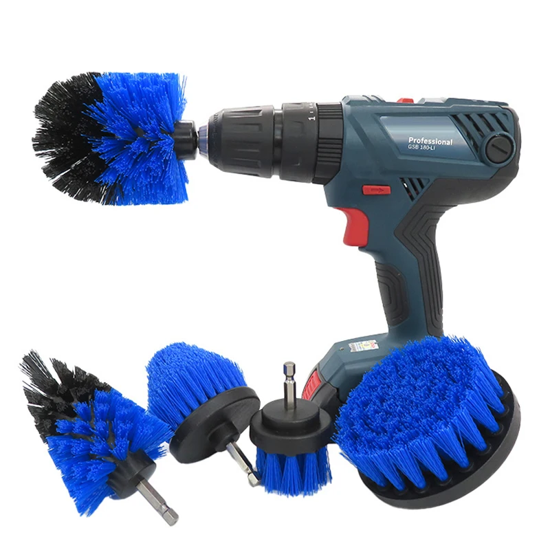 11pcs Electric Drill Brush Head Cleaning Household Universal Tapered Tools Floor Tile Polishing Kitchen Bathroom Car Wash Set