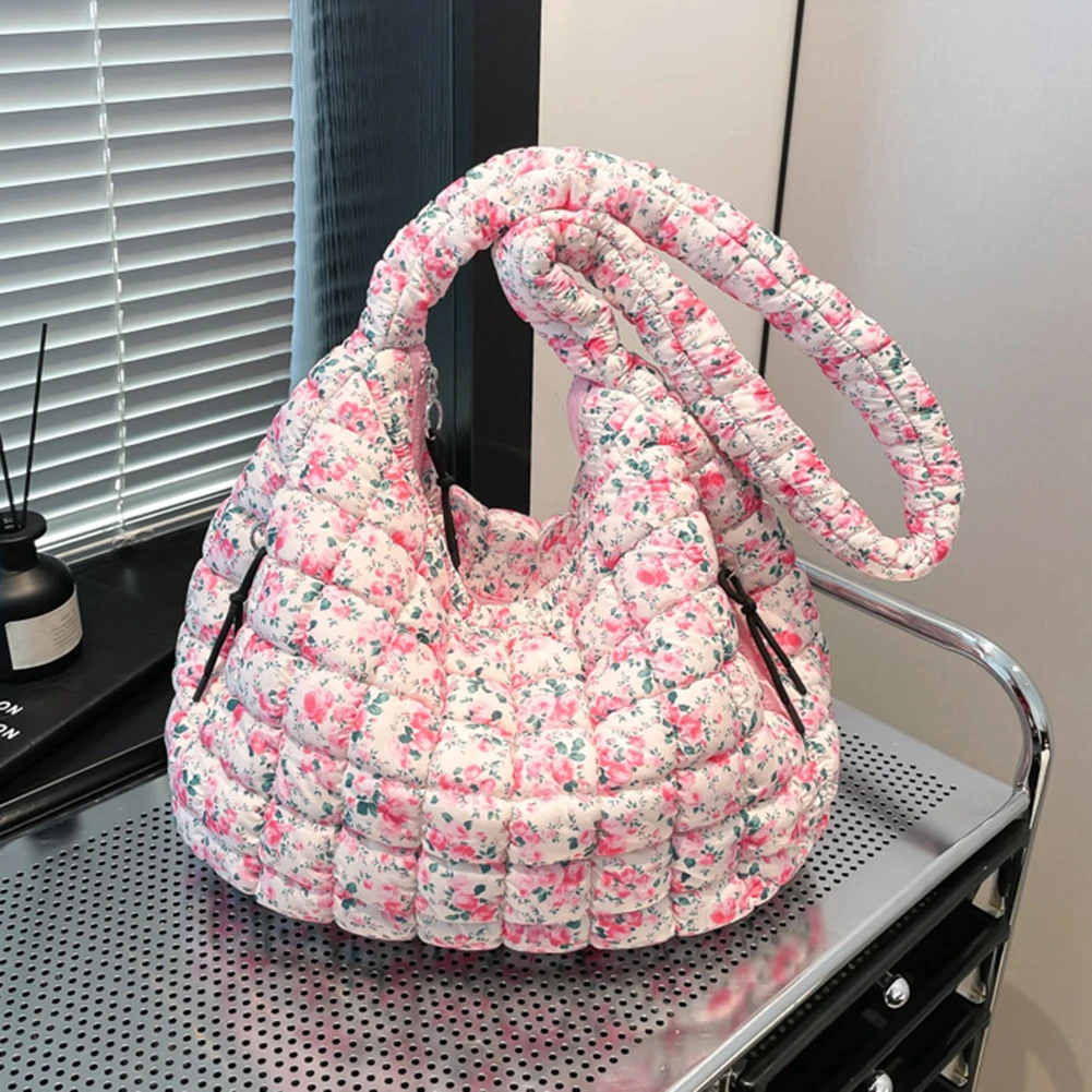 

Women Quilted Cloud Tote Bag Soft Puffer Bubble Crossbody Bags Puffy Purse Carryall Work Travel Shoulder Bag Hobo Handbags