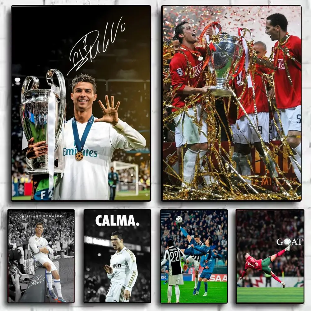 Poster mit berühmten Sportlern C-CR7, moderner ästhetischer Wandkunstdruck für Wohnzimmer, Schlafzimmer, Büro, Heimdekoration, Geschenk, trendige Kunst