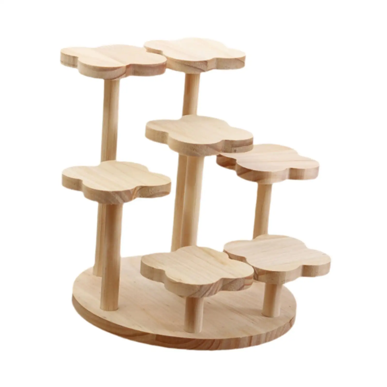 Flower Pot Holder Wooden Desktop Display Stand Crafts Flowerpot Rack Perfume Organizer Stand for Home Indoor Lawn Patio