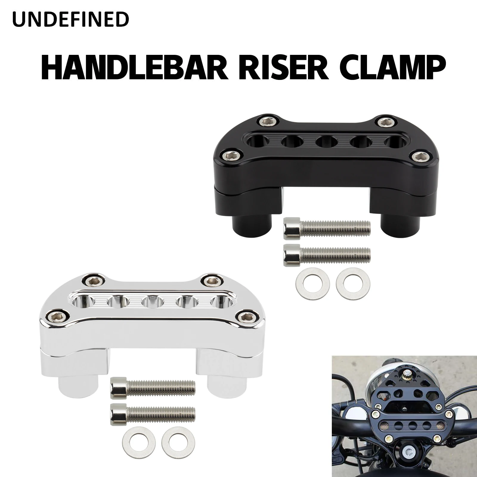 Motorcycle Handlebar Riser Top Clamp For Harley Sportster 883 1200 Dyna Low Rider Softail Street Bob Moto Accessories Aluminum