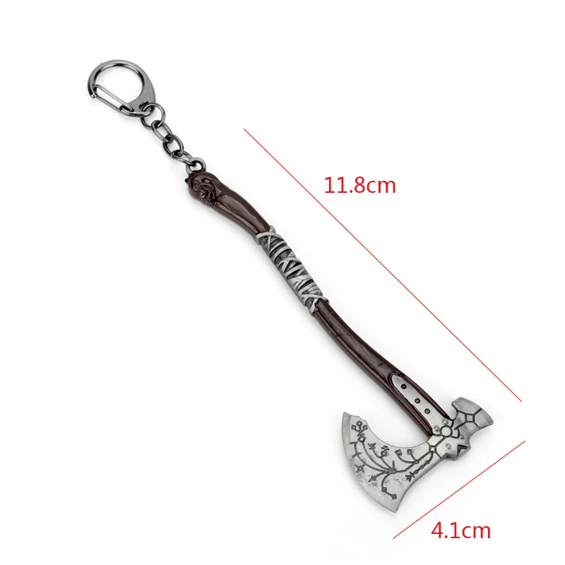 God of War Keychain 11cm Leviathan Axe Ice Kratos Metal Pendant Key Ring Chaveiro Key Chain Llaveros Game Jewelry Accessories