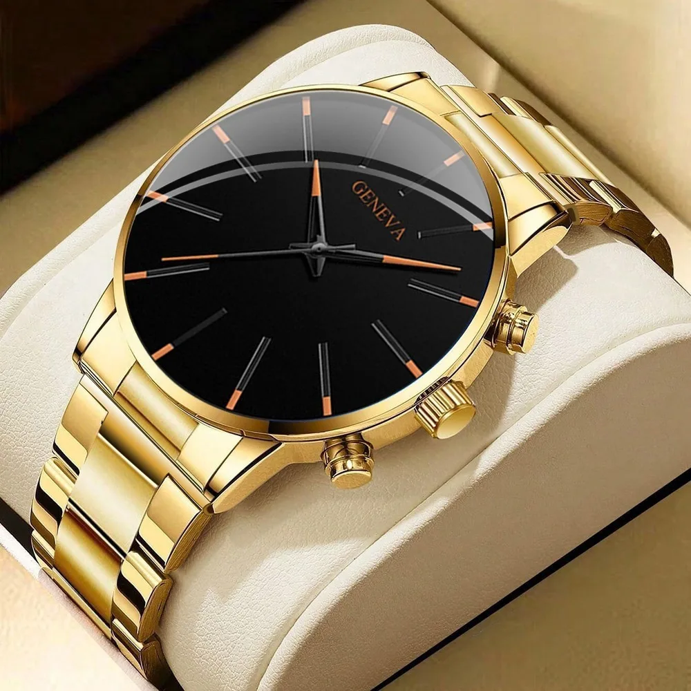 [Set di orologi al quarzo da uomo] Set di orologi da uomo da 2 pezzi/set, orologi da uomo semplici e casual, orologi con movimento al quarzo da uomo,