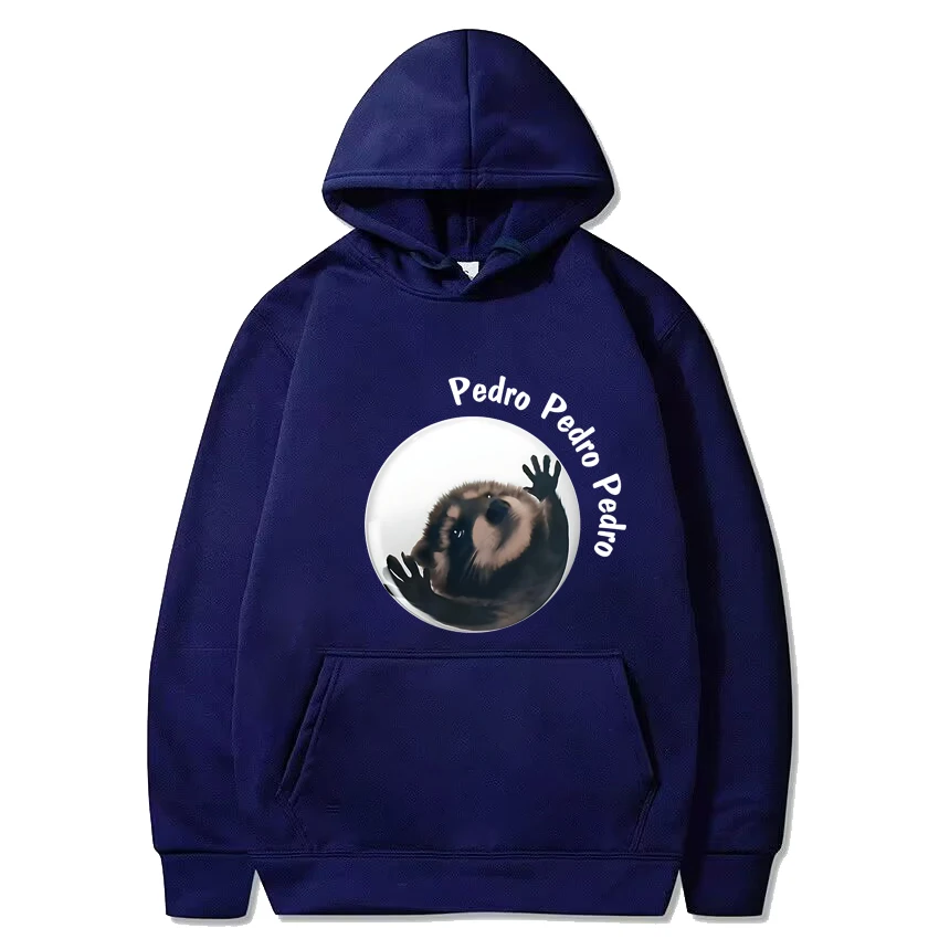 Sudadera con capucha Unisex de manga larga con estampado divertido de Peter Dancing mapache, sudadera informal de gran tamaño, jerséis de lana, novedad de 2024