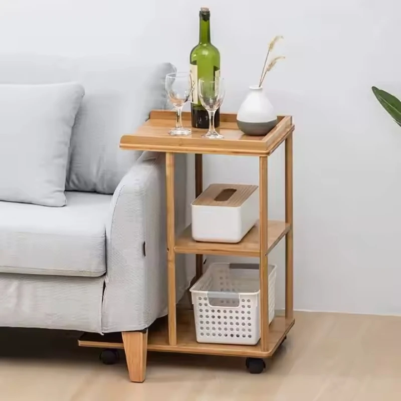 

3rd floor kitchen trolley rotating wheel trolley with lock storage rack side table balcony