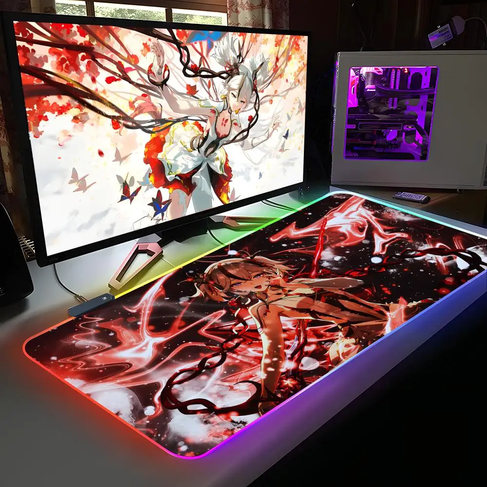 

Wuthering Waves Camellya Mouse Pad RGB Rubber Computer Laptop Official Game Colored esports Aesthetic Pretty Fashion Luxury Mat