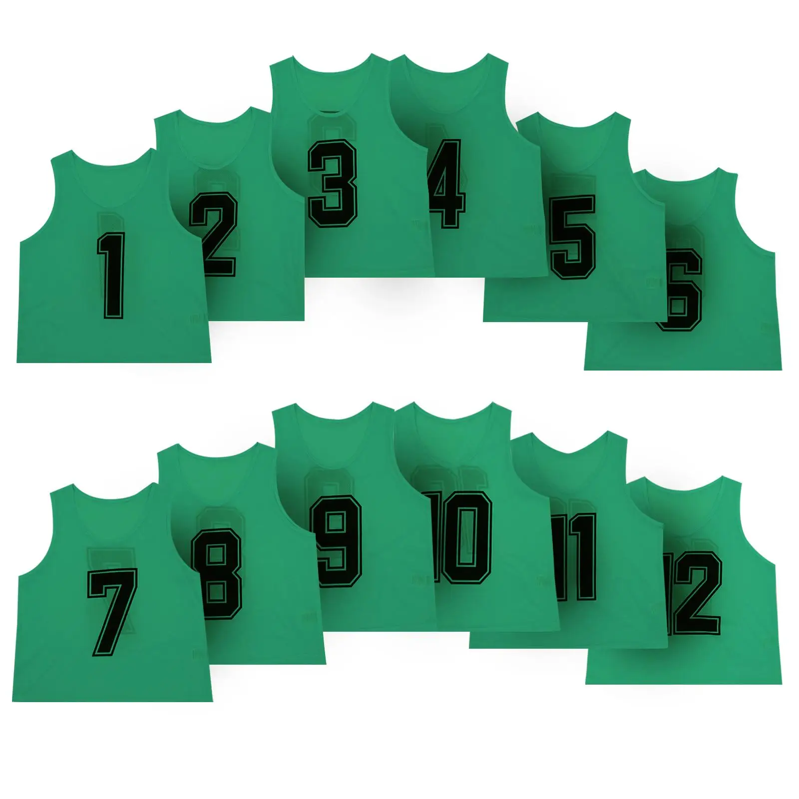 بدلة رياضية رقمية للجنسين مكونة من 12 قطعة باللون الأخضر للبالغين، بدلة رياضية صيفية فضفاضة #4